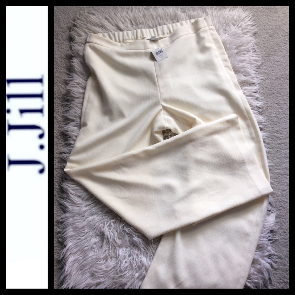 NWT J.Jill Vanilla Crepe Wide Leg Pants - Picture 3 of 4